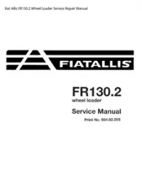 Fiat Allis FR130.2 Wheel Loader Service Repair Manual preview