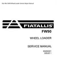Fiat Allis FW90 Wheel Loader Service Repair Manual preview