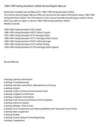 1984-1999 Harley-Davidson Softail Service Repair Manual preview