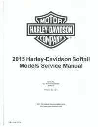 2015 Harley-Davidson Softail Models Service Repair Manual preview