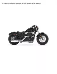 2013 Harley-Davidson Sportster Models Service Repair Manual preview
