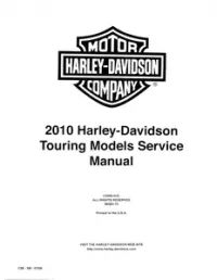2010 Harley-Davidson Touring Models Service Repair Manual preview