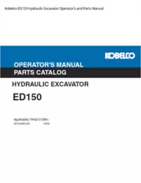 Kobelco ED150 Hydraulic Excavator Operator’s and Parts Manual preview