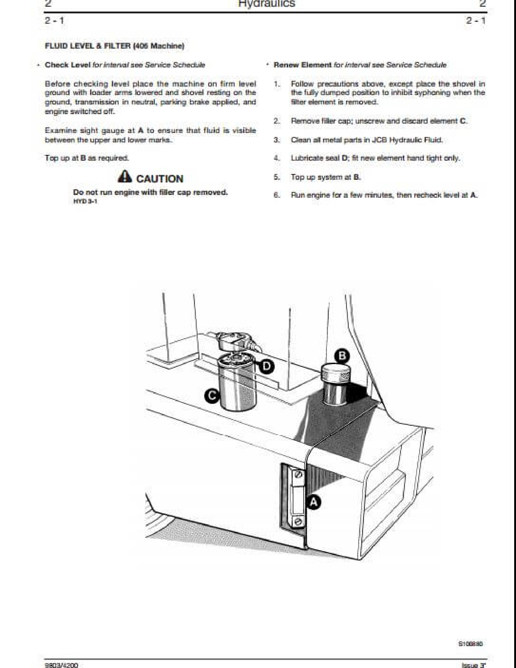 JCB 409 Wheel Loader manual