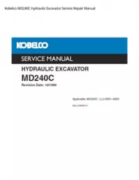 Kobelco MD240C Hydraulic Excavator Service Repair Manual preview