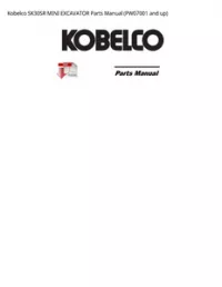 Kobelco SK30SR MINI EXCAVATOR Parts Manual (PW07001 and up) preview