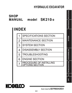 Kobelco SK210-9 Tier Hydraulic Excavator manual