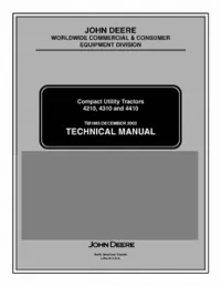 John Deere Compact Utility Tractors 4210 4310 4410 Technical Repair Service Manual - TM1985 preview