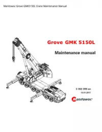 Manitowoc Grove GMK5150L Crane Maintenance Manual preview