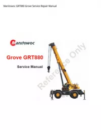 Manitowoc GRT880 Grove Service Repair Manual preview