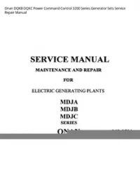 Onan DQKB DQKC Power Command Control 3200 Series Generator Sets Service Repair Manual preview