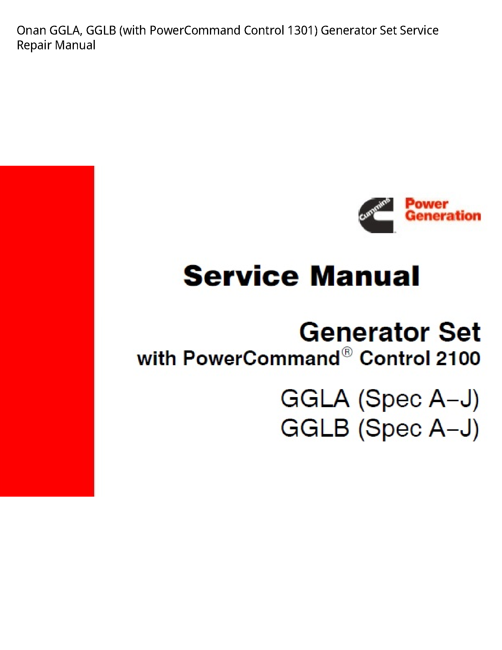 Onan 1301) GGLA manual