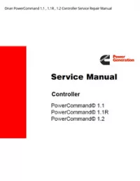 Onan PowerCommand 1.1   1.1R   1.2 Controller Service Repair Manual preview