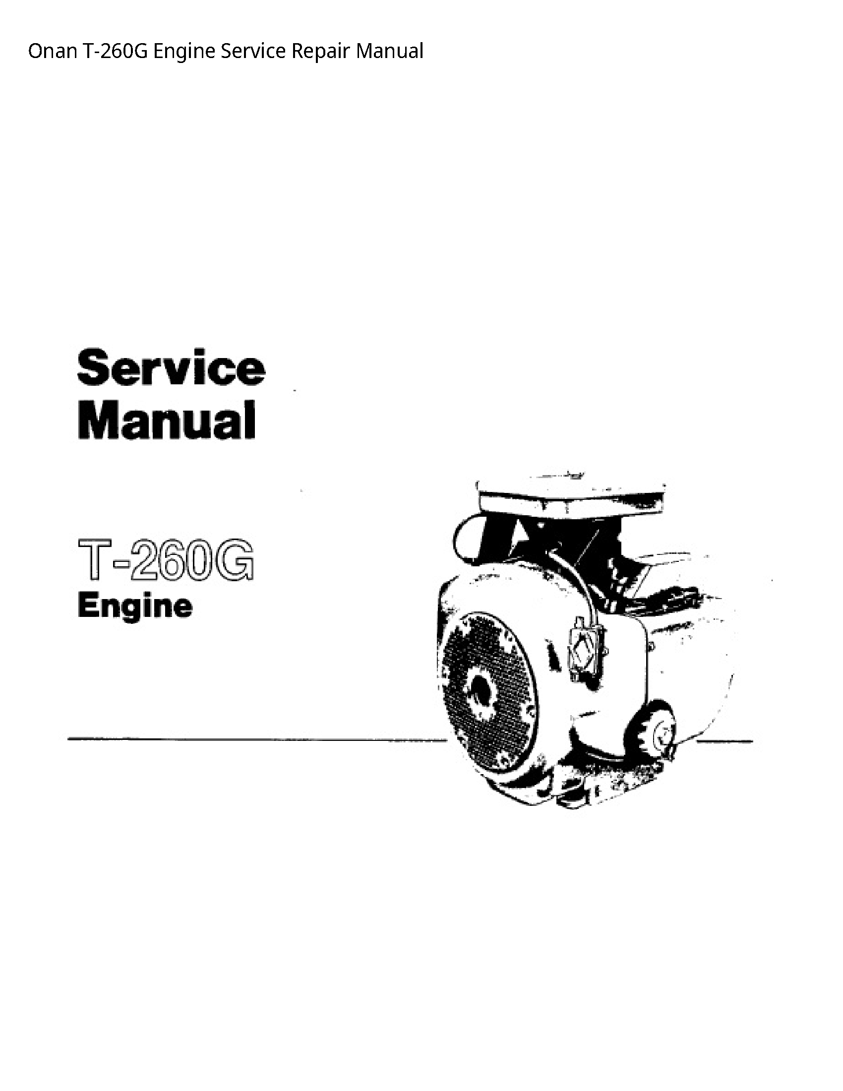 Onan T-260G Engine manual
