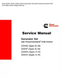 Onan GGHE  GGHF  GGHG  GGHH Generator Set (with PowerCommand 2100 Controller) Service Repair Manual preview