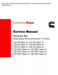 Onan QSJ2.4 Engine (with PowerCommand 1.1 Control) Generator Set Service Repair Manual preview
