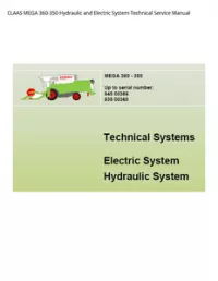CLAAS MEGA 360-350 Hydraulic and Electric System Technical Service Manual preview