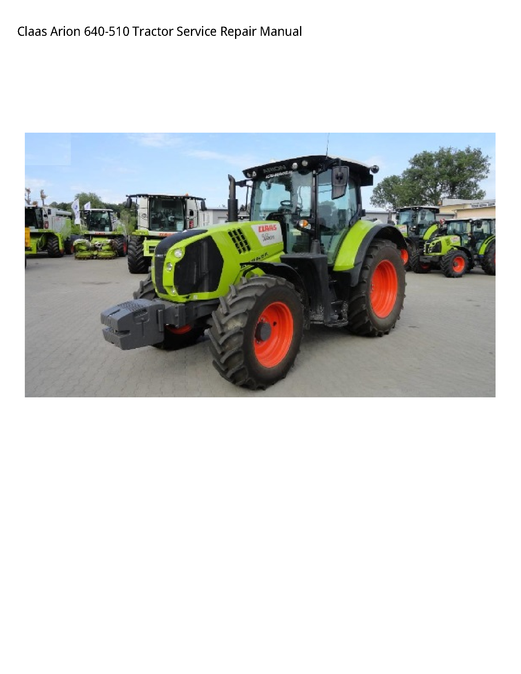 Claas 640-510 Arion Tractor manual