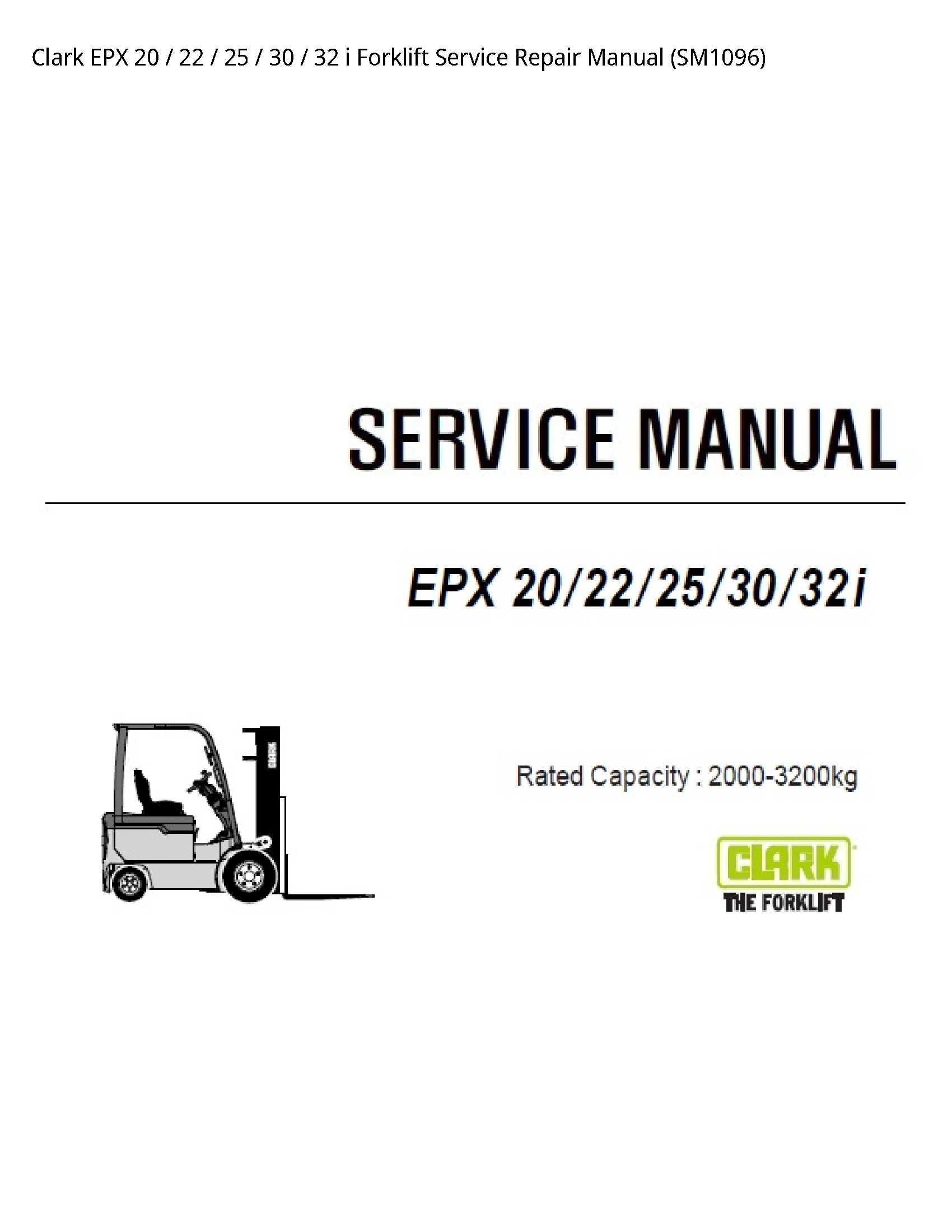 Clark 20 EPX Forklift manual