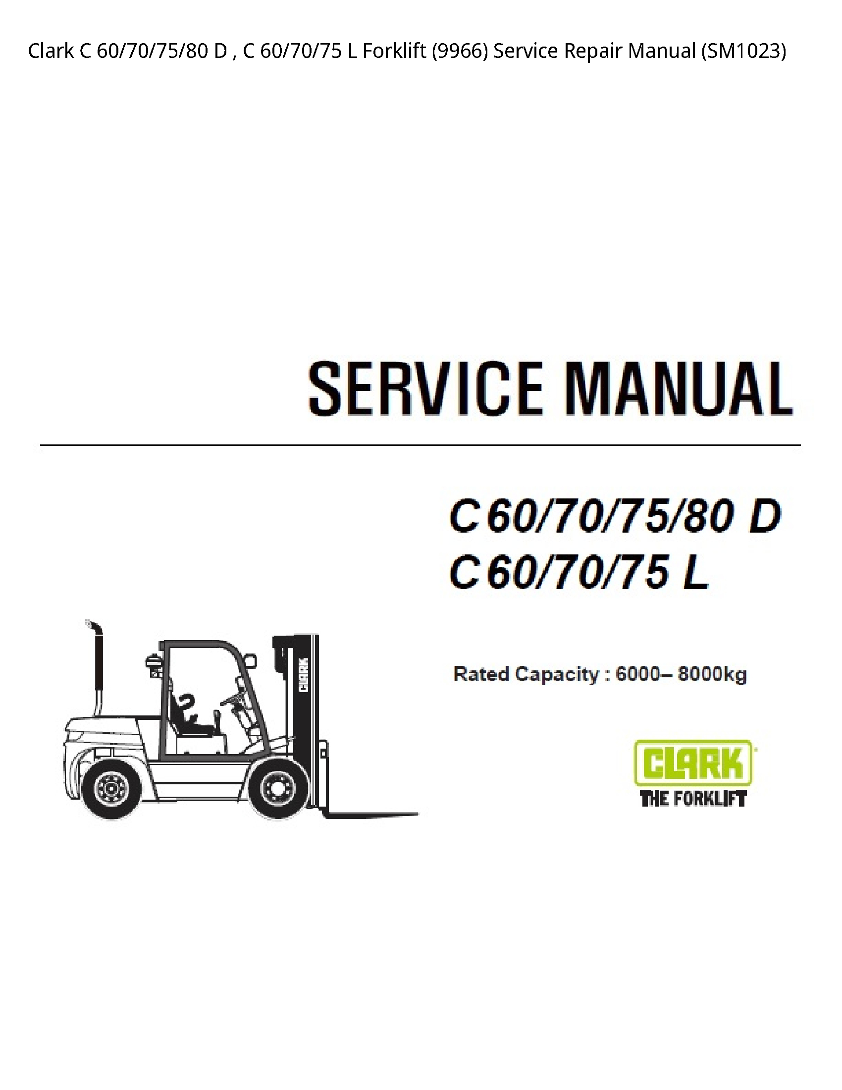 Clark 60 Forklift manual