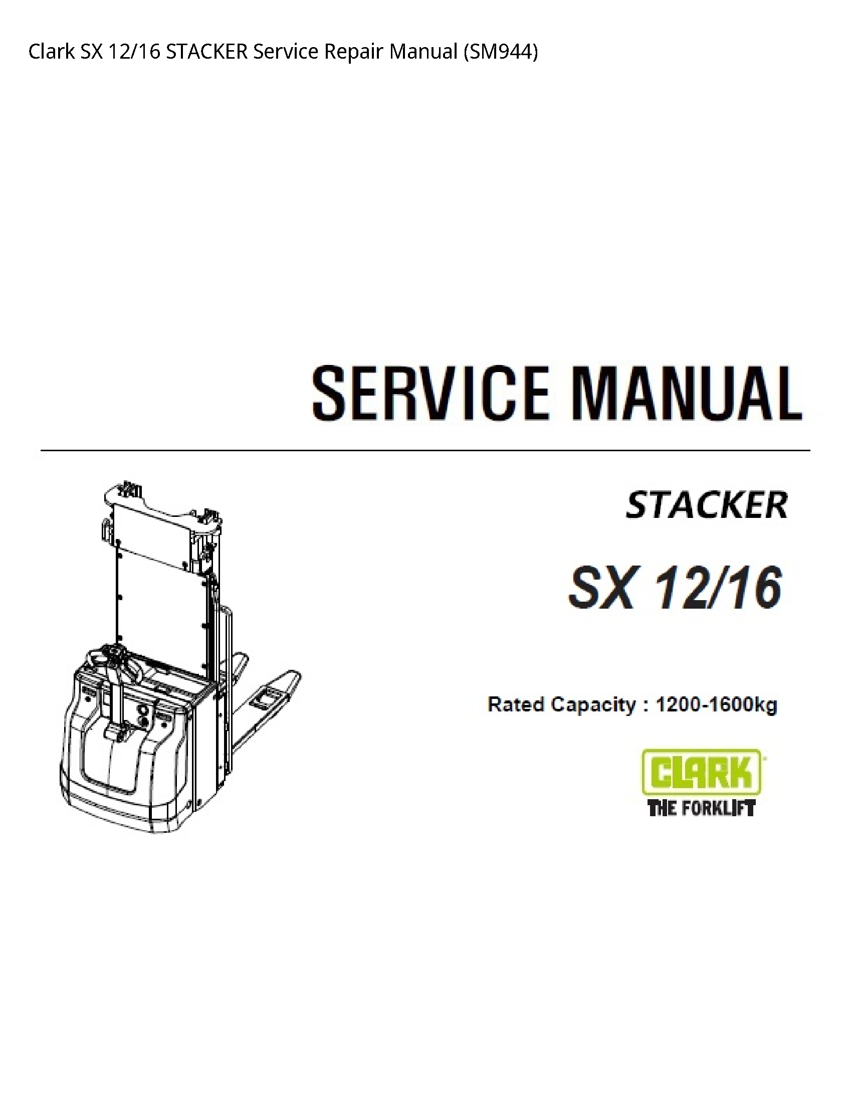 Clark 12 SX STACKER manual