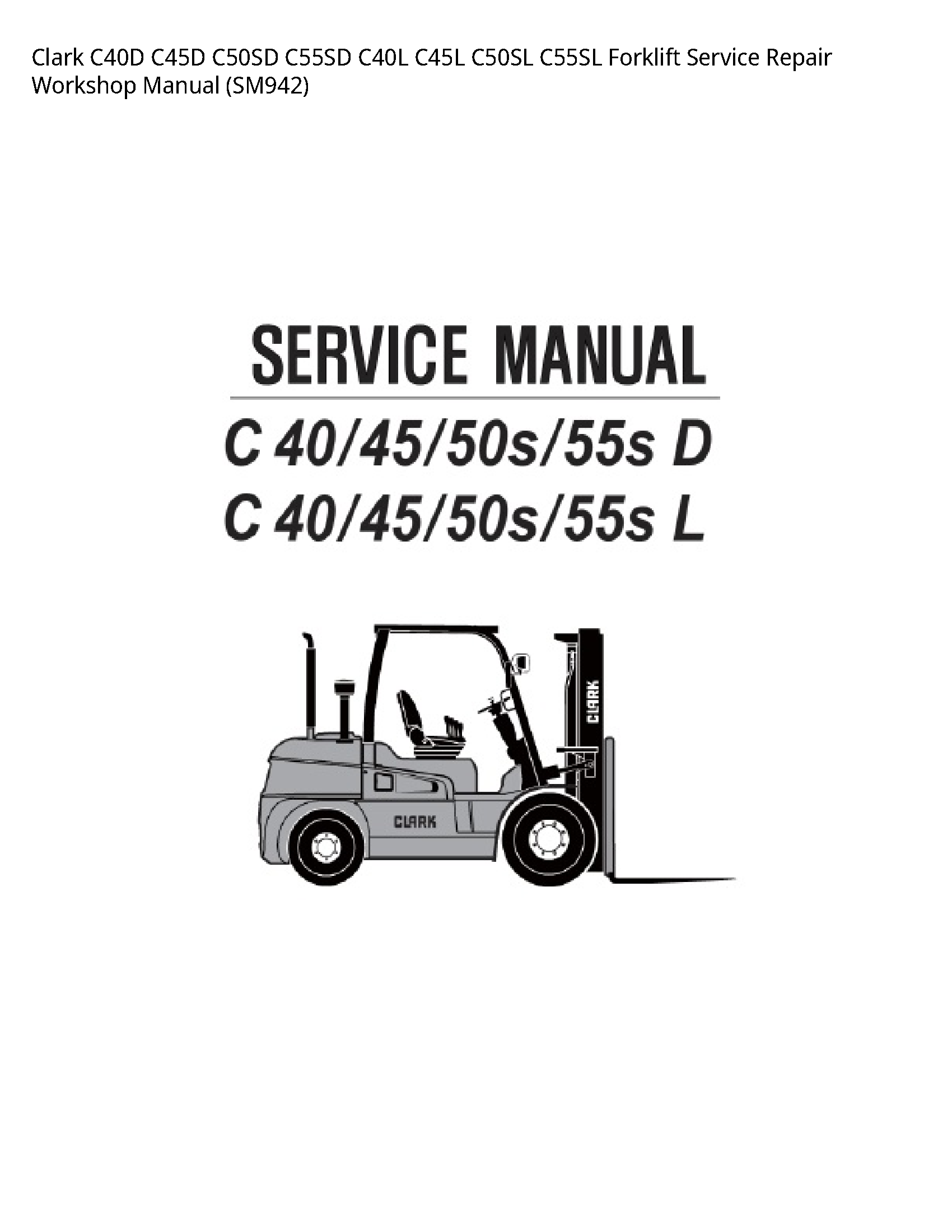 Clark C40D Forklift manual