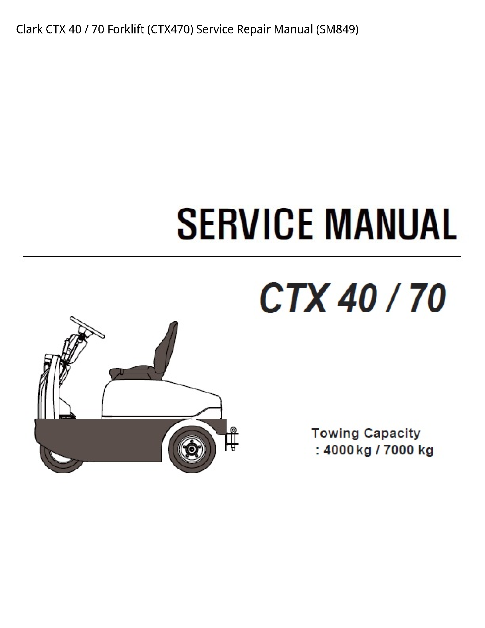 Clark 40 CTX Forklift manual