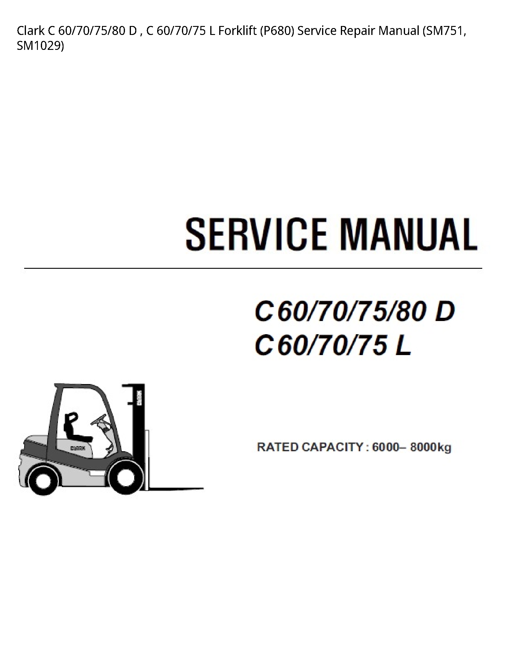 Clark 60 Forklift manual