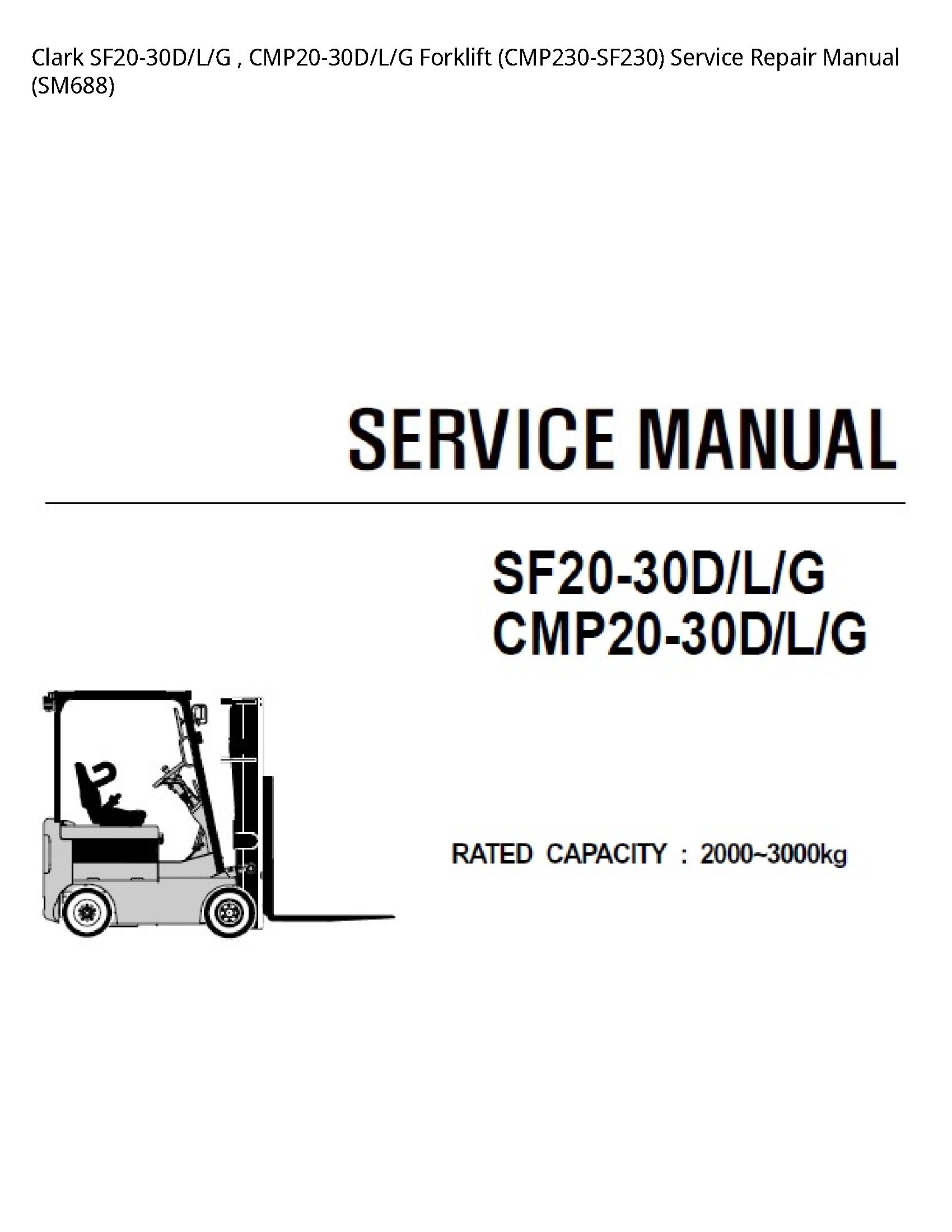 Clark SF20-30D Forklift manual