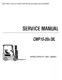 Clark CMP15-20s D/L Forklift (CMP158) Service Repair Manual (SM687) preview
