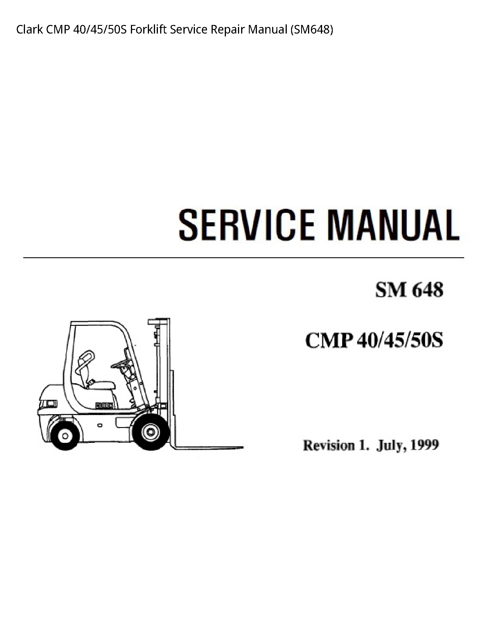 Clark 40 CMP Forklift manual
