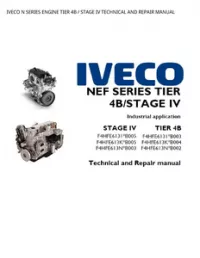 IVECO N SERIES ENGINE TIER 4B / STAGE IV TECHNICAL AND REPAIR MANUAL preview