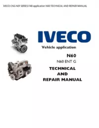 IVECO CNG NEF SERIES F4B application N60 TECHNICAL AND REPAIR MANUAL preview