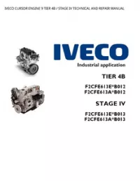 IVECO CURSOR ENGINE 9 TIER 4B / STAGE IV TECHNICAL AND REPAIR MANUAL preview
