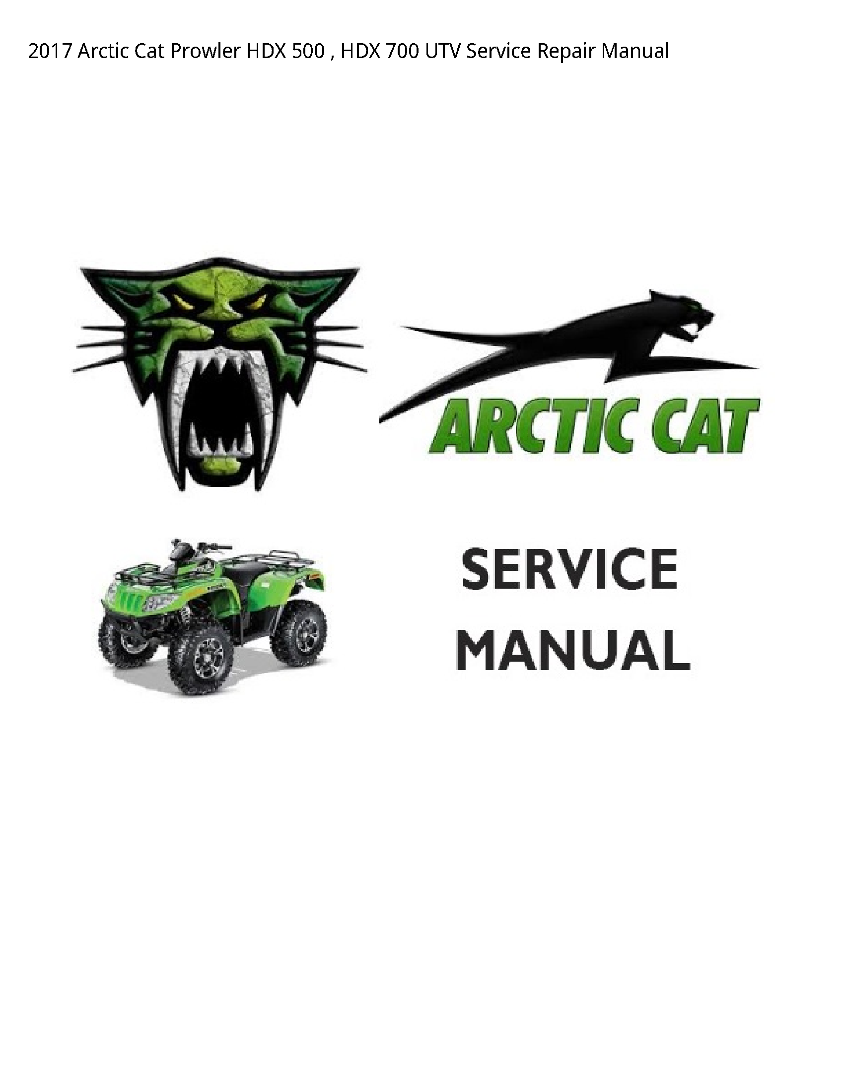 Arctic Cat 500 Prowler HDX HDX UTV manual
