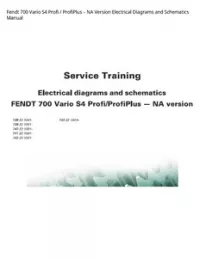 Fendt 700 Vario S4 Profi / ProfiPlus – NA Version Electrical Diagrams and Schematics Manual preview