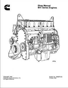 Cummins M11 Engine Series Engines manual