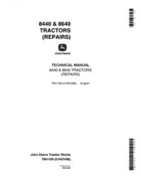 John Deere 8440 8640 Tractor Service Manual - TM1199 preview