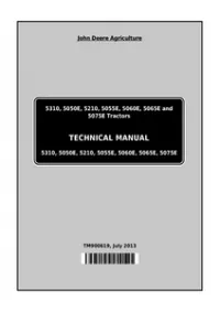 John Deere 5050E, 5055E, 5060E, 5065E, 5075E, 5210, 5310 Tractor Service Repair Workshop Manual - TM900619 preview