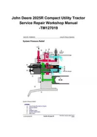 John Deere 2025R Compact Utility Tractor Service Repair Workshop Manual -TM127019 preview
