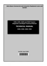 John Deere 5200 5300 5400 5500 Tractors Service Technical Manual - TM1520 preview