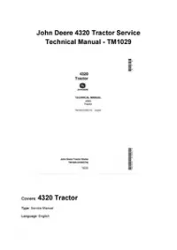 John Deere 4320 Tractor Service Technical Manual - TM1029 preview