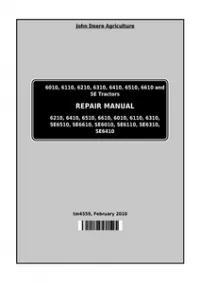 John Deere 6010, 6110, 6210, 6310, 6410, 6510, 6610 (incl SE) Tractors Technical Service Manual - TM4559 preview