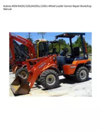 Kubota WSM R420S 520S R420?~^± 520?~^± Wheel Loader Service Reppair Workshop Manual preview