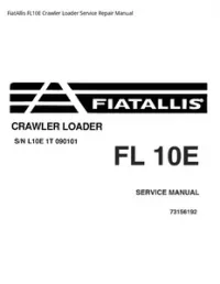 FiatAllis FL10E Crawler Loader Service Repair Manual preview