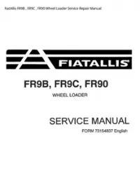 FiatAllis FR9B   FR9C   FR90 Wheel Loader Service Repair Manual preview
