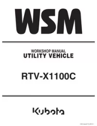 Kubota WSM RTV-X1100C Utility Vehicle Service Repair Workshop Manual preview