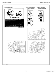 Kubota BT820 WSM Front Backhoe manual