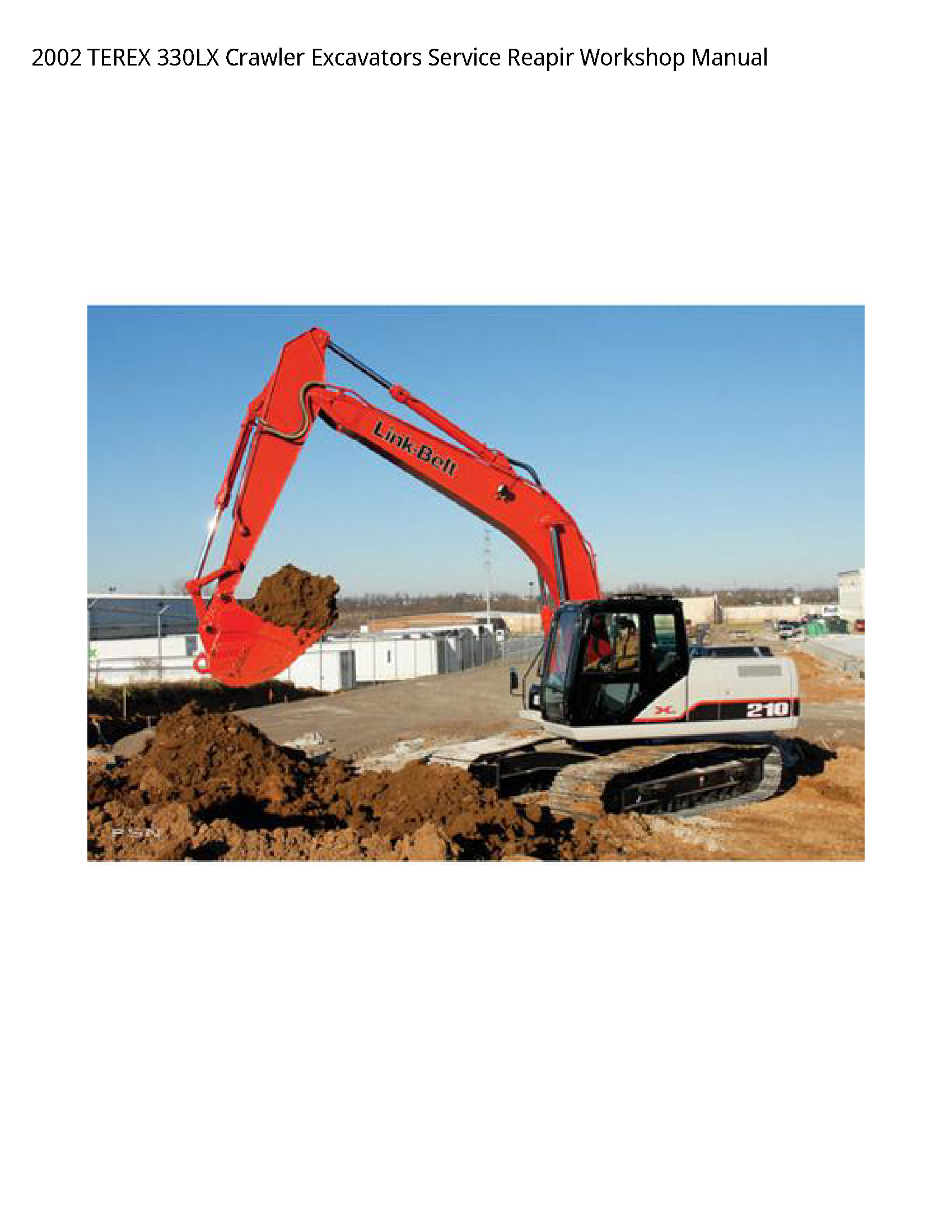 Terex 330LX Crawler Excavators Service Reapir manual