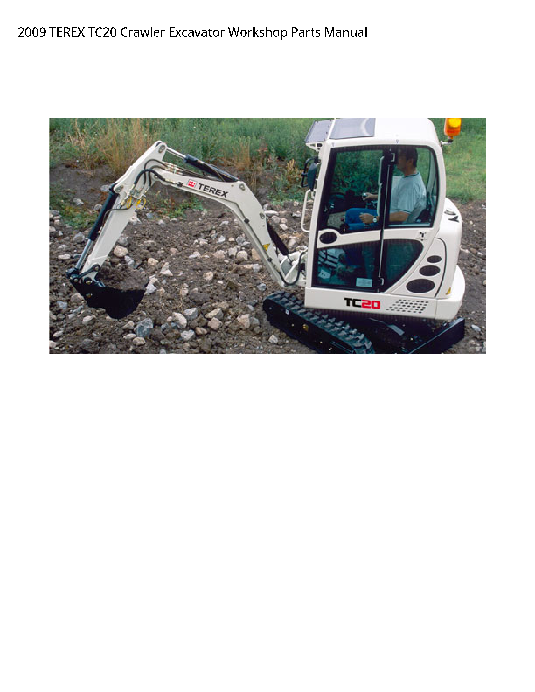 Terex TC20 Crawler Excavator Parts manual